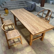 Wooden tea table, solid wood table, old wood board, solid wood tabletop, vintage bar table, home din