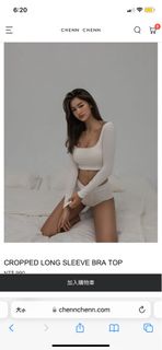 chennchenn CROPPED LONG SLEEVE BRA TOP