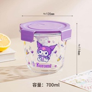 Cartoon Clow M Lunch Box Microwaveable Heated Lunch Box Rectangular Glass Kids Student with Cover Lu