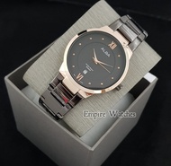 Empirewatches Jam Tangan Alba 4D1741 Pria Cowok Analog Tanggal Aktif Rantai Stainless