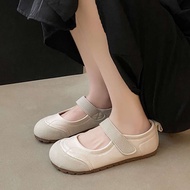 Silver Mary Jane Women's Soft-Soled Ballet Flats