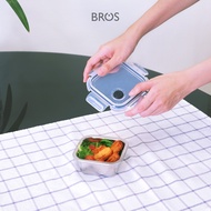 BROS Container SUS 304 Click-in-2 Stainless Steel Container Microwavable Reusable Kitchenware