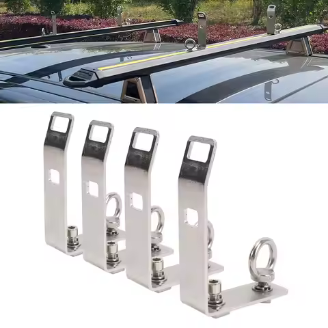 4pcs Roof Rack Load Stops Replace T Slot Truck Cross Bar 304 Stainless Steel for Ladder Firewood Ski