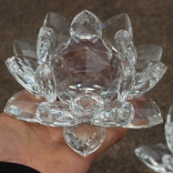 Crystal Glass Lotus Home Decorations Interior Car Decorations Temple Home Lotus Crafts