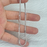 Kalung italy santa tanggung putih polos emas 75% 750 75 % 17k 8 gr an