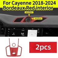 Original Car Bordeaux red car interior parts for Porsche Cayenne Coupe S Gts Turbo Screen Watch Stic