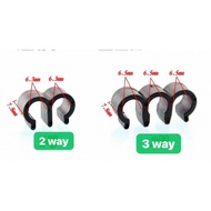 Universal 2 way 3 way Plug Cable holder bracket for cable 7mm