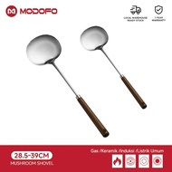 MODOFO Penyodok Cendawan Keluli Tahan Karat | Spatula Kecil Tahan Panas | Sudip Menggoreng Dapur Kit