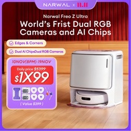 Narwal Freo Z Ultra Robot Vacuum cleaner| Dual RGB Cameras | EdgeReach Mop | AI Adaptive Hot-Water M