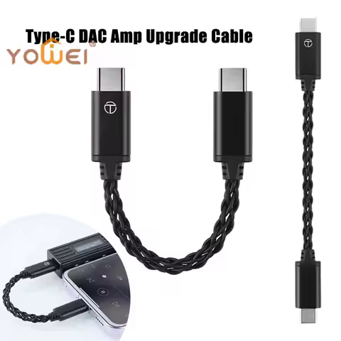Latest TRN TO Type C To Type-C DAC Amp Upgrade Cable Hifi Adapter Earphone Amplifier 8-Strand Wire F