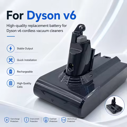 21.6V16800mAh ForDyson Battery Replacement DC62 DC59 DC58 SV03 SV04 SV09 V6 Animal Motorhead V6 Slim