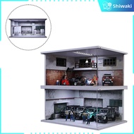 Shiwaki โมเดล1/64รถแสดงสินค้ากล่องเหล็กของขวัญของตกแต่งตกแต่งภาพภูมิทัศน์ขนาดเล็กจิ๋วพร้อมไฟออแกไนเซ