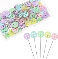 ONLYKXY 100pcs Multicolor Long Straight Pin Sewing Tack Quilting Locating Fixation Needle Positionin