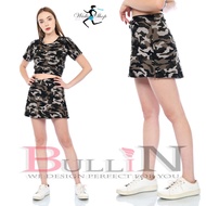 Rok mini army loreng / Rok lapisan olahraga wanita