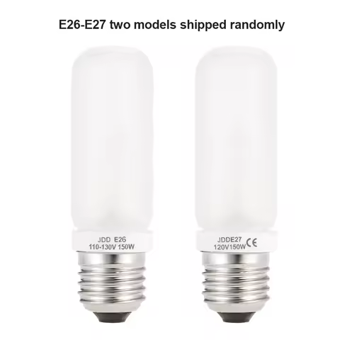JDD E27/E26 150W 2800K Studio Strobe Photography Flash Modeling Light Tube Lamp Bulb 100V-130V LED f