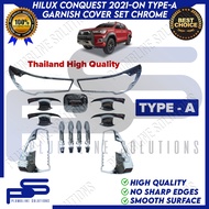 Toyota Hilux Conquest 4x4 4x2 2021 2022 2023 2024 Black and Chrome / Hilux Conquest Accessories Part