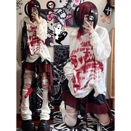 y2k y2k Women's Clothing Asian Culture Hot Girl Top Yabi Style Punk Spring Autumn Blood Book Hoodie 