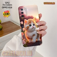 Casing Hp Oppo A16 Terbaru - Fashion Case Kucing - Case Hp Oppo A16 -