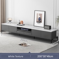 Modern Home TV Cabinet White 200cm Marble TV Rack Furniture Media Console Drawer Storage Entertainment Center TV Stand
