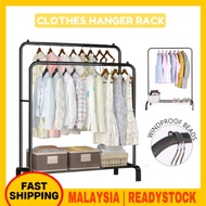 Large Garment Rack Rak penyidai baju Rak Jemur kain Rak sangkut Baju Rak pakaian Besi Rak besi Pakai