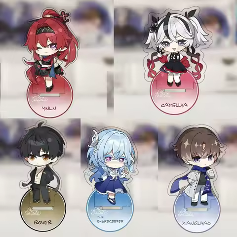 Anime Game Wuthering Waves Cartoon Acrylic Stand Rover The Shorekeeper Cosplay Standing Sign Model G