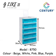 Century 5 Tier Plastic Drawer / Plastic Cabinet / Storage Cabinet 8750Century 5 Tier塑料抽屉/塑料柜/储物柜8750
