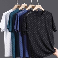 【From Perak】ProMan baju lelaki Round Neck ice Silk Quick Dry Baju Microfiber Short-Sleeved Unisex Me