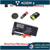 Premium Quality Battery Charger AA/AAA/C/D/9V/1.5V Universal Button Cell Battery Volt Tester Checker