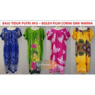 [M/L] Baju Tidur Batik Cotton Indonesia PUTRI AYU Women Maxi Night Dress