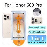 3 In 1 Honor 600 Pro HD One-click Tempered Glass Screen Protector For Honor 600 Pro Lite 400 X9D X8D
