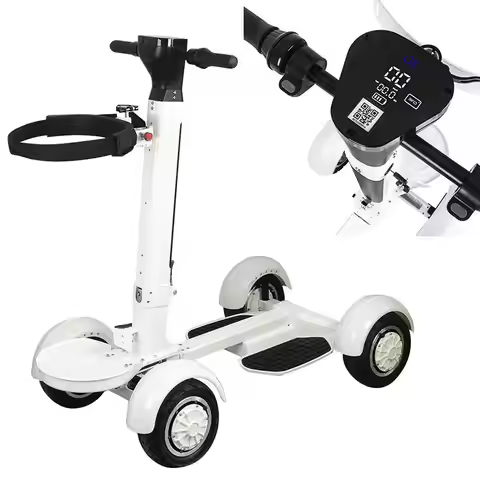 Aluminum Alloy Adult Foldable 4-Wheel Electric Golf Cart Convenient 4-Wheel Golf Trolley