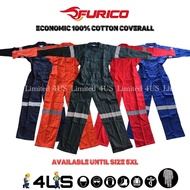 Furico Economic 100% Cotton Safety Coverall | Reflective Coverall | Work Coverall | SIRIM & DOSH