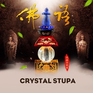 【Ready Stock/现货】五色水晶宝箧印塔    五轮塔舍利塔佛塔     一切如来秘密全身舍利塔
