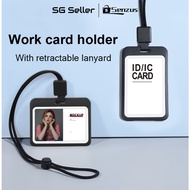 [SG SELLER] Reel Lanyard Silicon Card Holder Retractable Badge | Nurse Work Accessories | School Sta