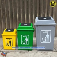 Red House - 20 40 60 Liter Colored Plastic Trash Can Dustbin Bright Color Trash Can GS