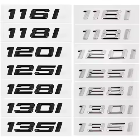ABS Car Rear Trunk Letters Logo Badge Emblem Sticker For BMW 1 Series 116i 118i 120i 125i 130i 135i 