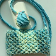 星星編織手機揹袋 獨一無二 純棉 手工