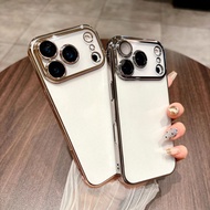 For iPhone 17 Air 16 15 Pro Max Plus 16E 15E iP17 ip16 ip15 4G 5G 2026 Luxury Plating Shockproof Sil