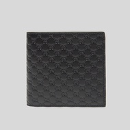 GUCCI Men's Black Microguccissima GG Logo Leather Bifold Wallet With Coin Pocket 150413 IFD2