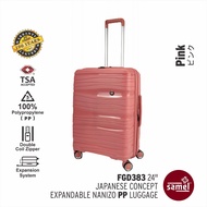 SAMEL 24" FGD 383 JAPANESES CONCEPT EXPANDABLE ANTI THEFT ZIPPER PP LUGGAGE