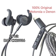 Motorola Razr DENON Type-C (iphone15/16/17 Compatible) Earphone with Mic 24 bit DAC CX21986 Gaming &