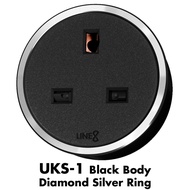 Line8 UKS-1 British Premium Socket Unit (Black Body)