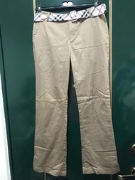 英國製Burberry長褲M,經典格菱粉色腰带帶，腰30、褲檔23cm,長94cm
