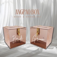 🇸🇬 [4 Days Rental] Bride & Groom Mirror Acrylic Wishing Money Box Angpao Wedding