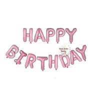 Happy birthday letter Foil balloon set light Pink happy birthday/ set