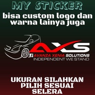 CUTTING STICKER KOMUNITAS AXS  stiker variasi KACA MOBIL  DAIHATSU XENIA TOYOTA AVANZA keren timbul 