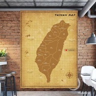 台灣地圖掛布  背景布