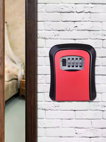 Code Lock Case 4 Digit Combination Password Wall Mount Key Box Password Lock ABS Plastics for Indoor