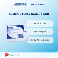 ASSURE Gauze Swab Sterile 7.5cm X 7.5cm | 12-Ply | 5Pcs/Pkt