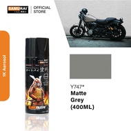 Samurai Spray Paint Yamaha Y747 Yamaha Matte Grey Aerosol Cat Motor &amp; Kereta Spray Tin (400ml)